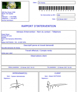 Rapport intervention ServiceNav